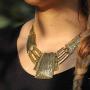 Fstrend Vintage Necklaces Earrings Set Gold Hollowed Chain Geometry Statement Necklace Jewelry for Women and Girls