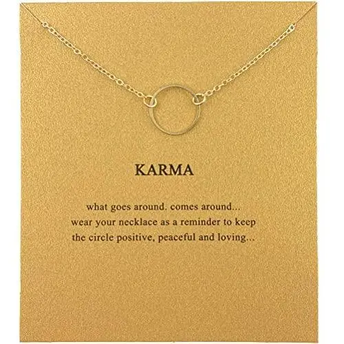 Friendship Good Luck Sun Butterfly Star Circle Clavicle Necklace Y Pendant Necklace with Blessing Gift Card with Message Card