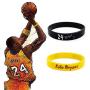 Vinyl Etchings Luxury Box Set of Silicone Bracelet (1Black Metallica Rubber Bracelet + 5 Colors +1 Metal Ring) Sports Bracelets Wristbands Black Mamba No.24 Kobe Bryan Lakers Legend