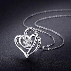Dog Memorial Gifts Dog Paw Print Necklace for Women 925 Sterling Silver Forever in My Heart Pet Pendant Memorial Jewelry Gifts for Pet Lover Girls