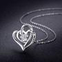 Dog Memorial Gifts Dog Paw Print Necklace for Women 925 Sterling Silver Forever in My Heart Pet Pendant Memorial Jewelry Gifts for Pet Lover Girls