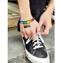 VNOX Gay & Lesbian Pride Wristbands LGBT Lesbian Rainbow Wristbands Silicone Sports Rubber Relationship Friendship Bracelets