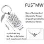 FUSTMW Memory Keychain Remembrance Gift Loss Jewelry in Memory of Dad Mom Loved One Angel Wing Charm Those We Love Remain with Us for Love Itself Lives on