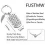 FUSTMW Memory Keychain Remembrance Gift Loss Jewelry in Memory of Dad Mom Loved One Angel Wing Charm Those We Love Remain with Us for Love Itself Lives on