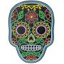 Real Sic Neon Sugar Skull – Día de Muertos Pin - Dead of the Day, Glow-in-the-Dark Enamel Pin - Skull Lapel Pin - Unisex Gift