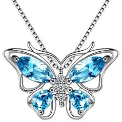 Aurora Tears Butterfly Jewelry Women 925 Sterling Silver Butterflies Necklace/Earrings/Rings Wedding Gift