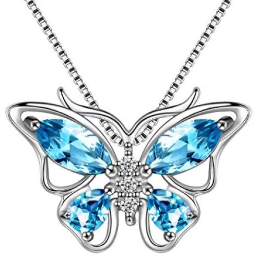 Aurora Tears Butterfly Jewelry Women 925 Sterling Silver Butterflies Necklace/Earrings/Rings Wedding Gift