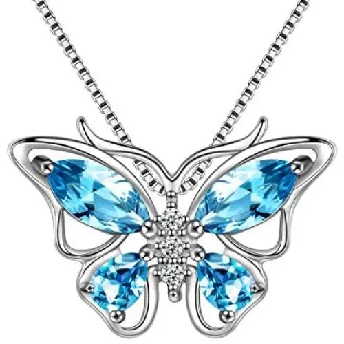 Aurora Tears Butterfly Jewelry Women 925 Sterling Silver Butterflies Necklace/Earrings/Rings Wedding Gift