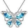 Aurora Tears Butterfly Jewelry Women 925 Sterling Silver Butterflies Necklace/Earrings/Rings Wedding Gift