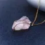 CXD-GEM Wire Wrapped Raw Gemstone Crystal Pendant Necklace Handmade Natural Healing Crystal Jewelry for Women CXD-GEM Wire Wrapped Raw Gemstone Crystal Pendant Necklace Handmade Natural Healing Crystal Jewelry for Women