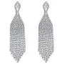BriLove Womens Wedding Bridal CZ Crystal Beaded Tassel Fringe Chandelier Dangle Earrings BriLove Womens Wedding Bridal CZ Crystal Beaded Tassel Fringe Chandelier Dangle Earrings