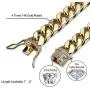 TOPGRILLZ Hip Hop14K Gold Plated Finished Miami Cuban Link Anklet Bracelet with Iced out Simulated Lab Diamond Clasp for Men Women TOPGRILLZ Hip Hop14K Gold Plated Finished Miami Cuban Link Anklet Bracelet with Iced out Simulated Lab Diamond Clasp for Men Women