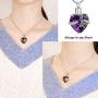 LYFML Heart Crystal Cremation Jewelry Urn Necklace for Ashes, Keepsake Pendant Made of Titanium Steel Support for Customization, Come with Filling Kit