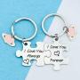 HN HNHB I Love You Always Forever Sweetheart Keychain Dear Love Gift Meaningful Jewelry Gifts