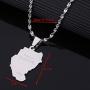Old Sudan Pendant Necklaces Gold Color Sudan Map Juba Jewelry African