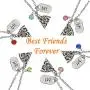 Best Friend Pizza Pendant Necklace with Crystal Charm BFF Friendship Necklace Set for Friends Gift Unisex Best Friend Pizza Pendant Necklace with Crystal Charm BFF Friendship Necklace Set for Friends Gift Unisex