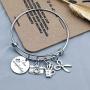 I Love Scrapbooking Bracelet Scrapbook Jewelry with Scrapbook Camera Scissors Charms(BR-Scrapbooking)