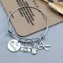 I Love Scrapbooking Bracelet Scrapbook Jewelry with Scrapbook Camera Scissors Charms(BR-Scrapbooking)
