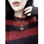 Unicursal Hexagram - Thelema Pentagram Stainless 316L - 1.5 inch (Black)