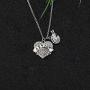 CYTING Artist Heart Pendant Necklace With Paint Palette and Brush Charm Artist Painter Jewelry Art Student/Teacher Gift