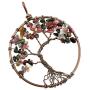 Nupuyai Tree of Life Pendant Necklace for Unisex, Chakra Gemstone Crystal Yoga Mala Healing Jewelry