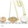 Gold Evil Eye Lariat Necklace for Women 18K Gold Plated Sliding Adjustable Chain Choker Jewelry Gold Evil Eye Lariat Necklace for Women 18K Gold Plated Sliding Adjustable Chain Choker Jewelry
