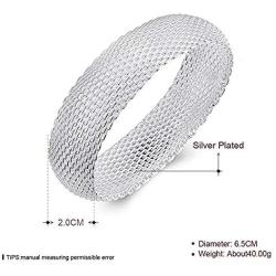 JHWZAIY 925 Sterling Silver Bangle Cuff Bracelets For Women, Hollow Open Bangle Bracelet Jewelry For Women