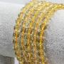 Natural Yellow Crystal Citrine Gemstone 6mm Round Beads Adjustable Braided Macrame Tassels Chakra Reiki Bracelet