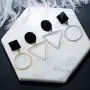 Frodete Geometric Black Square Round Triangle Stud Earrings Women Chic Circle Hoop Earrings Korean Asymmetric Jewelry Frodete Geometric Black Square Round Triangle Stud Earrings Women Chic Circle Hoop Earrings Korean Asymmetric Jewelry