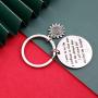 Inspirational Keychain I Want To Be Like a Sunflower So That Even On The Darkest Days Sunflowers Floral Gift Spiritual Gifts for Women(like a sunflower KR)