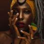BOMAIL 20Pairs African Wooden Earrings for Women Round Wood Painted Earring Drop Earring Ethnic Style