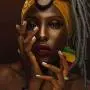 BOMAIL 20Pairs African Wooden Earrings for Women Round Wood Painted Earring Drop Earring Ethnic Style