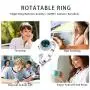 Bling Toman Fidget Ring Womens Band Ring Cubic Zirconia Spinner Ring Gift for Valentines Day, Girls Rotatable Ring Relieving Stress