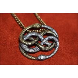 Neverending Story Auryn Pendant - Gold and Silver Tone (Atreyus Pendant)