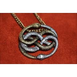 Neverending Story Auryn Pendant - Gold and Silver Tone (Atreyus Pendant)