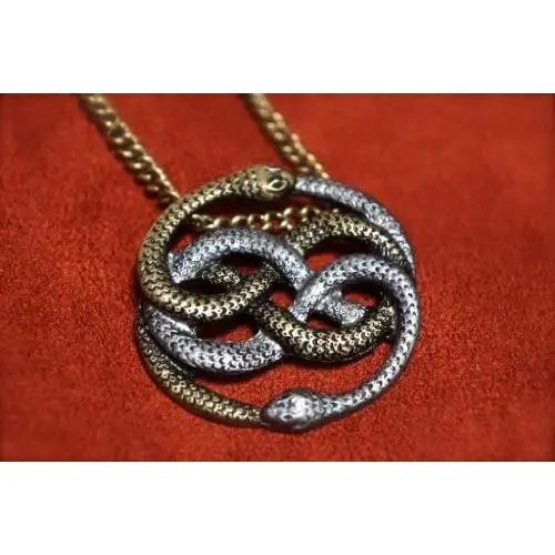 Neverending Story Auryn Pendant - Gold and Silver Tone (Atreyus Pendant)