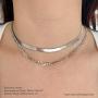 JIBSA 18K Gold Plated Choker Layered Thin Dainty Chain Necklace 14'' 16'' 18'' Long for Women Teen Girls Fashion Jewelry