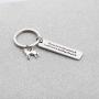 BAUNA Wolf Keychain Inspirational Gifts Throw Me to The Wolves and I Will Return Leading The Pack Motivational Keychain for Graduate Wolf Lover