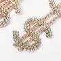 Dollar Sign Money Symbol Crystal Drop Dangle Statement Earrings Bold Fashion Jewelry Dollar Sign Money Symbol Crystal Drop Dangle Statement Earrings Bold Fashion Jewelry