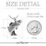 DESIGNSCAPE3D Cremation Jewelry for Ashes Stainless Steel Fish Shaped Urn Necklace for Ashes Keepsake Memorial Pendant Ashes Necklace with 20'' Chain + Gift Box + Filling Kit