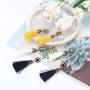 Udalyn 9 Pairs Tassel Earrings Bohemian Silky Thread Fan Fringe Tassel Earrings Set Fashion Colorful Handmade Dangle Hook Eardrop For Women Jewelry Gift