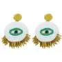 Statement Beaded Earrings - Bohemian Handmade Seed Bead Round Eye Dangle Earrings Gift for Women Girls Statement Beaded Earrings - Bohemian Handmade Seed Bead Round Eye Dangle Earrings Gift for Women Girls