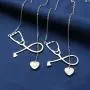 Joycuff Silver Heart Stethoscope Nurse Gifts for Women Medicine Necklaces 26 A-Z Initial Letters Christmas Birthday Gift for Doctor Medical Assistant Student Graduation Joycuff Silver Heart Stethoscope Nurse Gifts for Women Medicine Necklaces 26 A-Z Initial Letters Christmas Birthday Gift for Doctor Medical Assistant Student Graduation