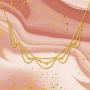 18k Yellow Gold Bead Chain Necklace for Women, Real 18 Carat Gold Collar Necklace, Fine Jewelry Gifts for Her, 16-17 Inch