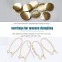 Gold Circle Disc Dangle Drop Earrings for Women Lightweight Small Round Hoop Statement Earrings Minimalist Jewelry for Girls Gift for Her