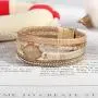 FANCY SHINY Leather Wrap Bracelet Boho Cuff Bracelets Crystal Bead Bracelet with Magnetic Clasp Jewelry Gifts for Women Teen Girls FANCY SHINY Leather Wrap Bracelet Boho Cuff Bracelets Crystal Bead Bracelet with Magnetic Clasp Jewelry Gifts for Women Teen Girls