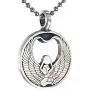 ISIS Egyptian Jewelry Goddess Pagan Wicca Magic Pewter Unisex Mens Pendant Necklace Protection Amulet Wealth Money Lucky Charm Safe Travel Talisman Prosperity Longevity Medaillion Silver Ball Chain