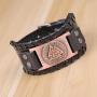 VASSAGO Vintage Wicca Odin’s Symbol of Warriors Valknut Viking Runes Charm Belt Buckle Bracelet