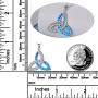 POPLYKE Celtic Knot Necklace for Women Sterling Silver Created Blue Opal Pendant Irish Infinity Love Jewelry Gifts for Girls
