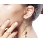 NOVICA .925 Sterling Silver Jade and Rainbow Moonstone Waterfall Earrings, Between Nations